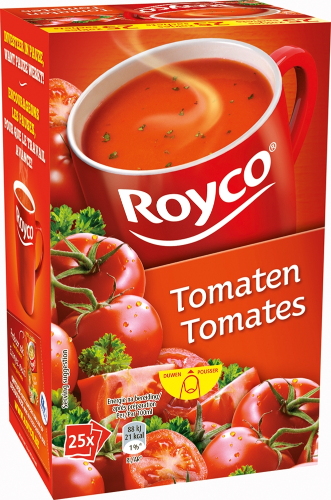 Royco, Minute Soupe, Tomate, Classic, 25 x 17 gr