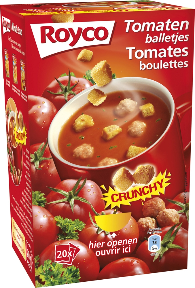 20 sachets Royco soupe aux tomates avec boulettes - Pandava