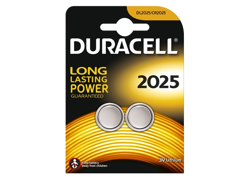 DURACELL Blister de 2 piles 2025 Lithium Duralock pour appareils  électroniques 5000394203907