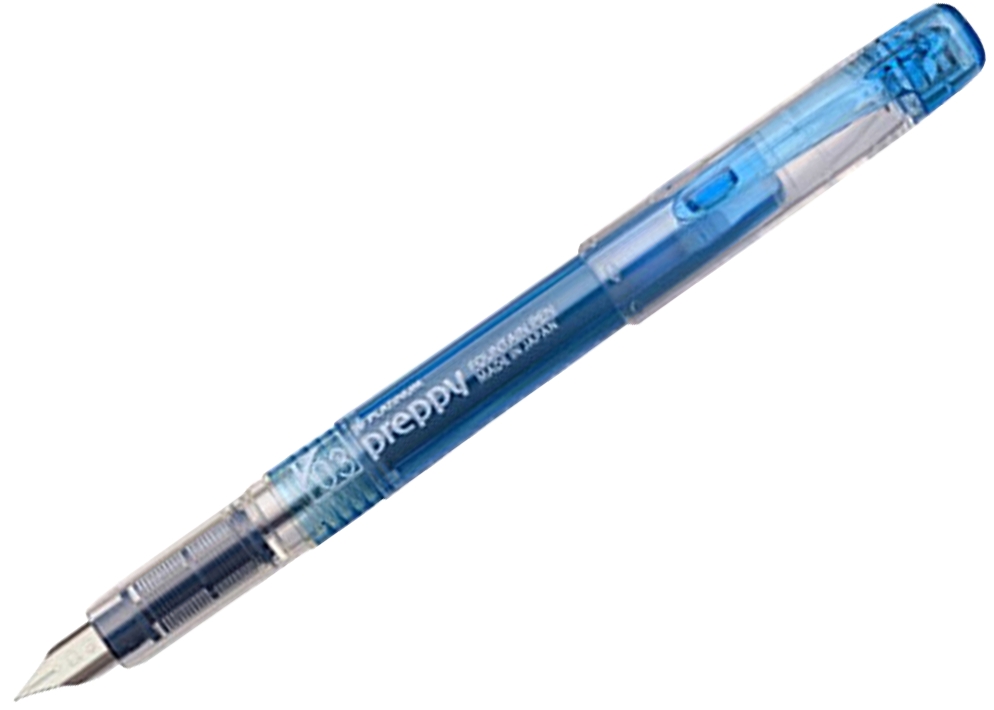 Stylo plume - Plume fine - 0,3mm - Bleu - Rechargeable - Platinium