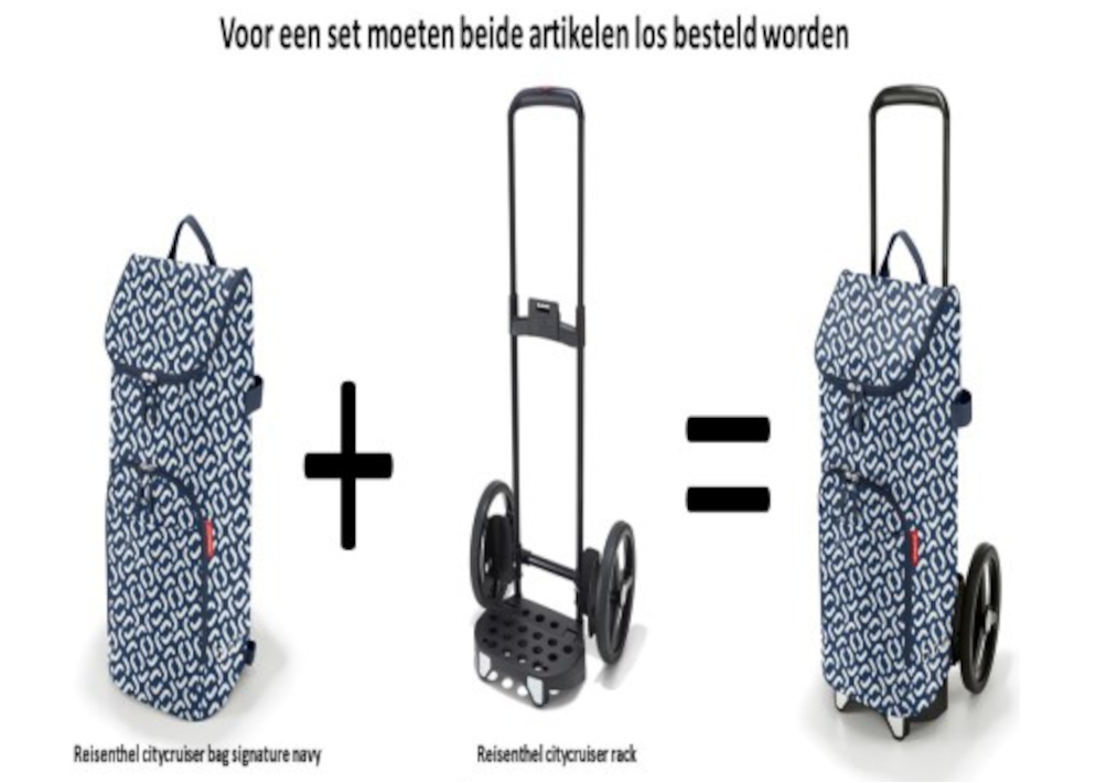 reisenthel citycruiser Rack + citycruiser Bag 45 - Shopping Trolley +  Shopping Bag Blue