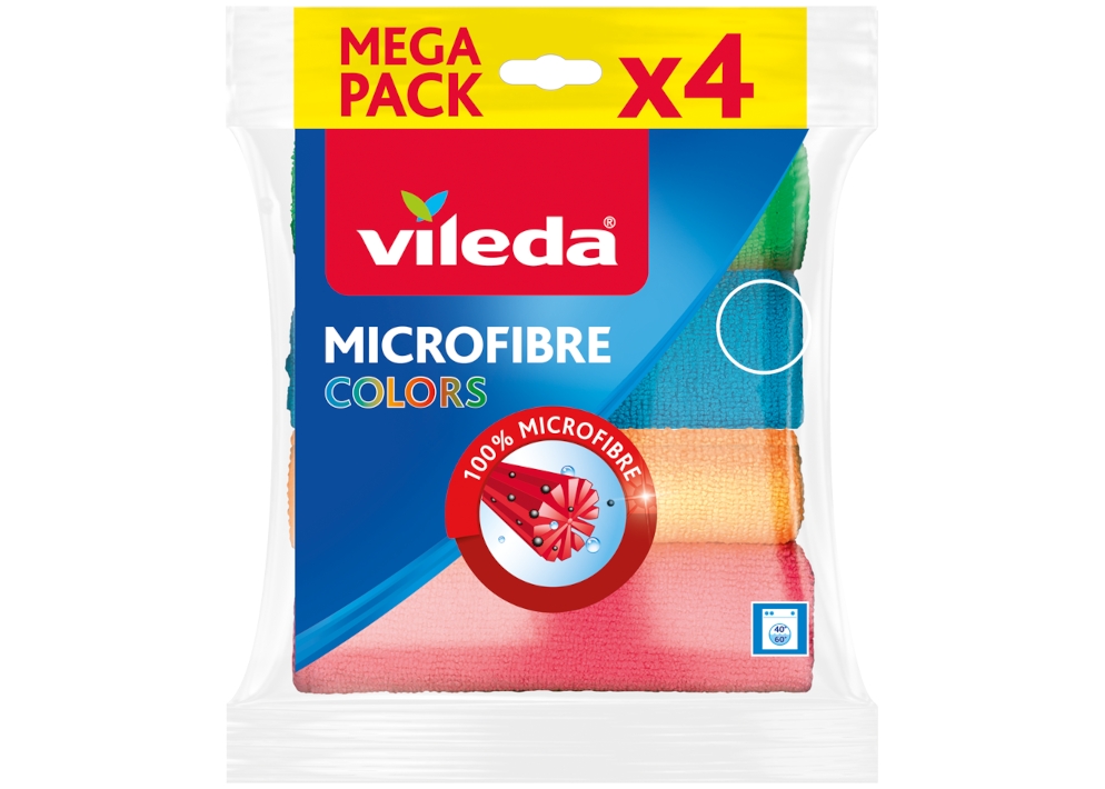 3 lavettes microfibre 100% recyclés Vileda - Pandava